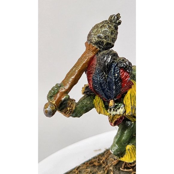 Vintage Orc Rare Stone Made Ogre Warrior With Spider Embossed Shield And Weapon - Picture 7 of 16